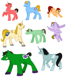 Size: 1221x1440 | Tagged: safe, artist:arcticwaters, species:pony, avengers, black widow (marvel), bruce banner, captain america, hawkeye, iron man, loki, ponified, the incredible hulk, thor