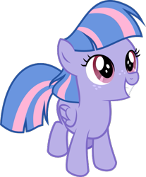 Size: 509x614 | Tagged: safe, artist:crystalmagic6, character:wind sprint, species:pegasus, species:pony, episode:common ground, g4, my little pony: friendship is magic, female, filly, freckles, simple background, smiling, solo, transparent background, vector