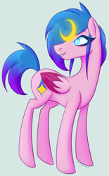 Size: 1300x2100 | Tagged: safe, artist:puddingskinmcgee, oc, oc:aetharis, ponysona, species:pegasus, species:pony, female, simple background, smiling, solo, standing