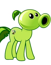 Size: 714x914 | Tagged: safe, artist:samueldavillo, species:earth pony, species:pony, cursed image, original species, plant, plant pony, plants vs zombies, ponified, simple background, solo, wat, white background