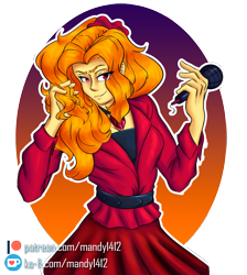 Size: 1495x1666 | Tagged: safe, artist:mandy1412, character:adagio dazzle, episode:find the magic, g4, my little pony: equestria girls, my little pony:equestria girls, spoiler:eqg series (season 2), clothing, female, heathers, microphone, solo
