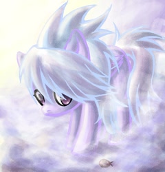 Size: 893x929 | Tagged: safe, artist:midnameowfries, character:cloudchaser, species:pegasus, species:pony, cloud, female, insect, ladybug, mare, solo