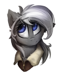 Size: 1600x2000 | Tagged: safe, artist:ignis, oc, oc only, oc:silver, species:pegasus, species:pony, bust, commission, portrait, simple background, solo, transparent background