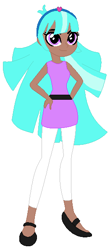 Size: 262x594 | Tagged: safe, artist:antopainter14, artist:chlaneyt, artist:cookiechans2, base used, species:human, my little pony:equestria girls, barely eqg related, bliss (powerpuff girls 2016), cartoon network, clothing, crossover, dress, equestria girls style, equestria girls-ified, headband, leggings, powerpuff girls 2016, purple dress, shoes, the powerpuff girls