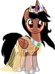 Size: 2992x4008 | Tagged: safe, artist:crisostomo-ibarra, oc, oc only, oc:princess fantasy star, species:alicorn, species:pony, 2020 community collab, derpibooru community collaboration, alicorn oc, crown, ear piercing, earring, female, horn, horn ring, jewelry, looking at you, mare, piercing, regalia, simple background, solo, transparent background