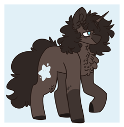 Size: 1422x1454 | Tagged: safe, artist:journeewaters, oc, oc:cradle song, species:pony, species:unicorn, male, solo, stallion