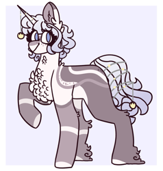 Size: 1419x1488 | Tagged: safe, artist:journeewaters, oc, oc:hye-jung, species:pony, species:unicorn, chest fluff, female, mare, solo