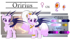 Size: 2767x1597 | Tagged: safe, artist:angellightyt, oc, oc:oririus, species:pegasus, species:pony, augmented wings, bald, female, mare, reference sheet, solo