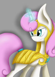 Size: 3367x4671 | Tagged: safe, artist:vicakukac200, character:twinkleshine, species:pony, species:unicorn, female, glowing horn, guard armor, horn, magic, mare, simple background