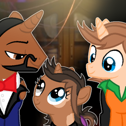 Size: 550x550 | Tagged: safe, artist:clawort-animations, artist:lullabyprince, base used, oc, oc:becky sterling, species:pony, gay, lance sterling, magical gay spawn, male, offspring, parent:lance sterling, parent:walter beckett, ponified, shipping, spies in disguise, walter beckett
