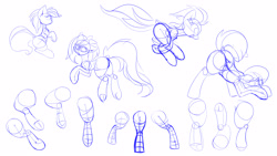 Size: 3840x2160 | Tagged: safe, artist:flufflepimp, species:pony, female, learning to draw, mare, simple background, sketch, sketch dump, white background