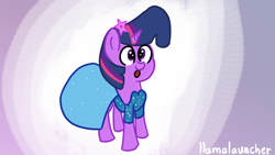 Size: 3840x2160 | Tagged: safe, artist:llamalauncher, character:twilight sparkle, clothing, dress, female, solo, tongue out