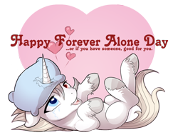 Size: 770x581 | Tagged: safe, artist:a-lunar-eclipse, oc, oc only, oc:lunar eclipse, species:pony, species:unicorn, crying, heterochromia, holiday, pillow, simple background, solo, transparent background, valentine, valentine's day