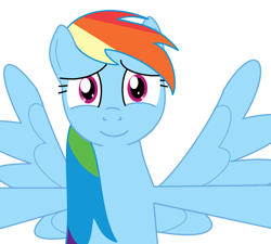 Size: 1540x1384 | Tagged: safe, artist:theawesomeguy98201, character:rainbow dash, species:pegasus, species:pony, female, hug, solo, wings