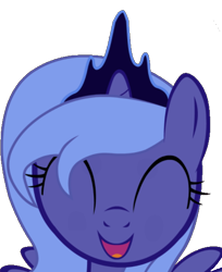Size: 470x575 | Tagged: safe, artist:dassboshit, artist:eiti3, artist:karmakstylez, edit, editor:dassboshit, editor:eiti3, editor:karmakstylez, character:princess luna, species:alicorn, species:pony, cropped, cute, female, filly, happy, looking at you, photo, simple background, solo, transparent background, woona, younger
