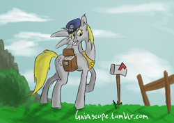 Size: 1280x908 | Tagged: safe, artist:gaiascope, character:derpy hooves, species:alicorn, species:pony, 30 minute art challenge, alicornified, clothing, derpicorn, muffin queen, race swap, uniform, working