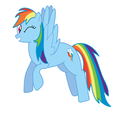 Size: 1448x1400 | Tagged: safe, artist:theawesomeguy98201, character:rainbow dash, species:pegasus, species:pony, smiling, wings, winking at you
