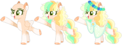 Size: 1280x473 | Tagged: safe, artist:journeewaters, base used, oc, oc:summer ballad, species:pegasus, species:pony, bald, clothing, female, floral head wreath, flower, mare, simple background, solo, transparent background