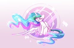 Size: 3400x2200 | Tagged: safe, artist:spirit-fire360, character:princess celestia, species:alicorn, species:pony, colored hooves, eyes closed, female, gradient background, mare, open mouth, solo, tired, yawn