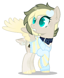 Size: 884x1066 | Tagged: safe, artist:m-00nlight, base used, oc, oc:caramel delicacy, species:pegasus, species:pony, clothing, female, mare, simple background, solo, transparent background