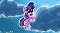 Size: 3840x2160 | Tagged: safe, artist:llamalauncher, character:twilight sparkle, character:twilight sparkle (unicorn), species:pony, species:unicorn, female, solo, tongue out