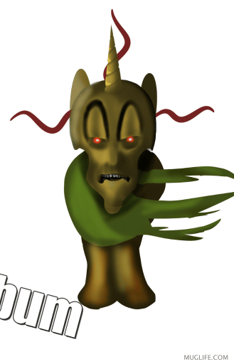 Size: 329x512 | Tagged: safe, artist:samueldavillo, species:pony, animated, courage the cowardly dog, king ramses, nightmare fuel, ponified, simple background, solo, white background