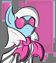 Size: 1440x1600 | Tagged: safe, artist:wonder-waffle, character:photo finish, species:earth pony, species:pony, abstract background, bust, female, mare, solo, thousand yard stare