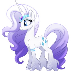 Size: 1280x1286 | Tagged: safe, artist:negatif22, character:rarity, species:pony, species:unicorn, g5 leak, leak, bracer, cute, female, gradient hair, hooves, jewelry, mare, movie accurate, raribetes, rarity (g5), simple background, smiling, solo, tiara, transparent background, unshorn fetlocks