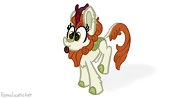 Size: 3840x2160 | Tagged: safe, artist:llamalauncher, character:autumn blaze, species:kirin, female, solo, tongue out