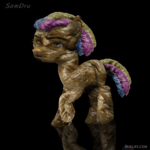 Size: 512x512 | Tagged: safe, artist:samueldavillo, oc, oc only, oc:stony, species:earth pony, species:pony, abomination, animated, cursed image, gif, god is dead, nightmare fuel, no, stone pony, what has science done