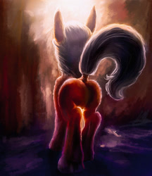 Size: 1100x1273 | Tagged: safe, artist:stdeadra, oc, species:earth pony, species:pony, ass, butt, ears, ears up, light, solo, speedpaint, tail