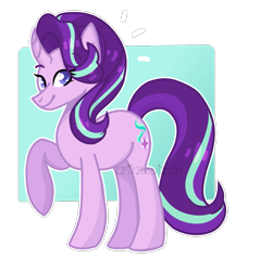 Size: 1001x1049 | Tagged: safe, artist:sapiira, character:starlight glimmer, species:pony, female, raised hoof, simple background, solo, transparent background