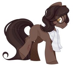 Size: 1174x1056 | Tagged: safe, artist:angellightyt, oc, oc only, oc:mocha, species:earth pony, species:pony, clothing, female, glasses, mare, scarf, simple background, solo, transparent background