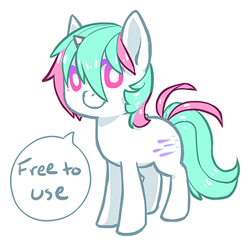 Size: 361x355 | Tagged: safe, artist:mousu, oc, oc only, species:pony, species:unicorn, base, horn, simple background, smiling, solo, talking, transparent background, unicorn oc