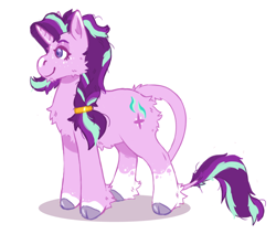 Size: 1280x1084 | Tagged: safe, artist:kittycoot, character:starlight glimmer, species:pony, species:unicorn, alternate design, alternate hairstyle, cloven hooves, female, hairband, leonine tail, ponytail, socks (coat marking), solo