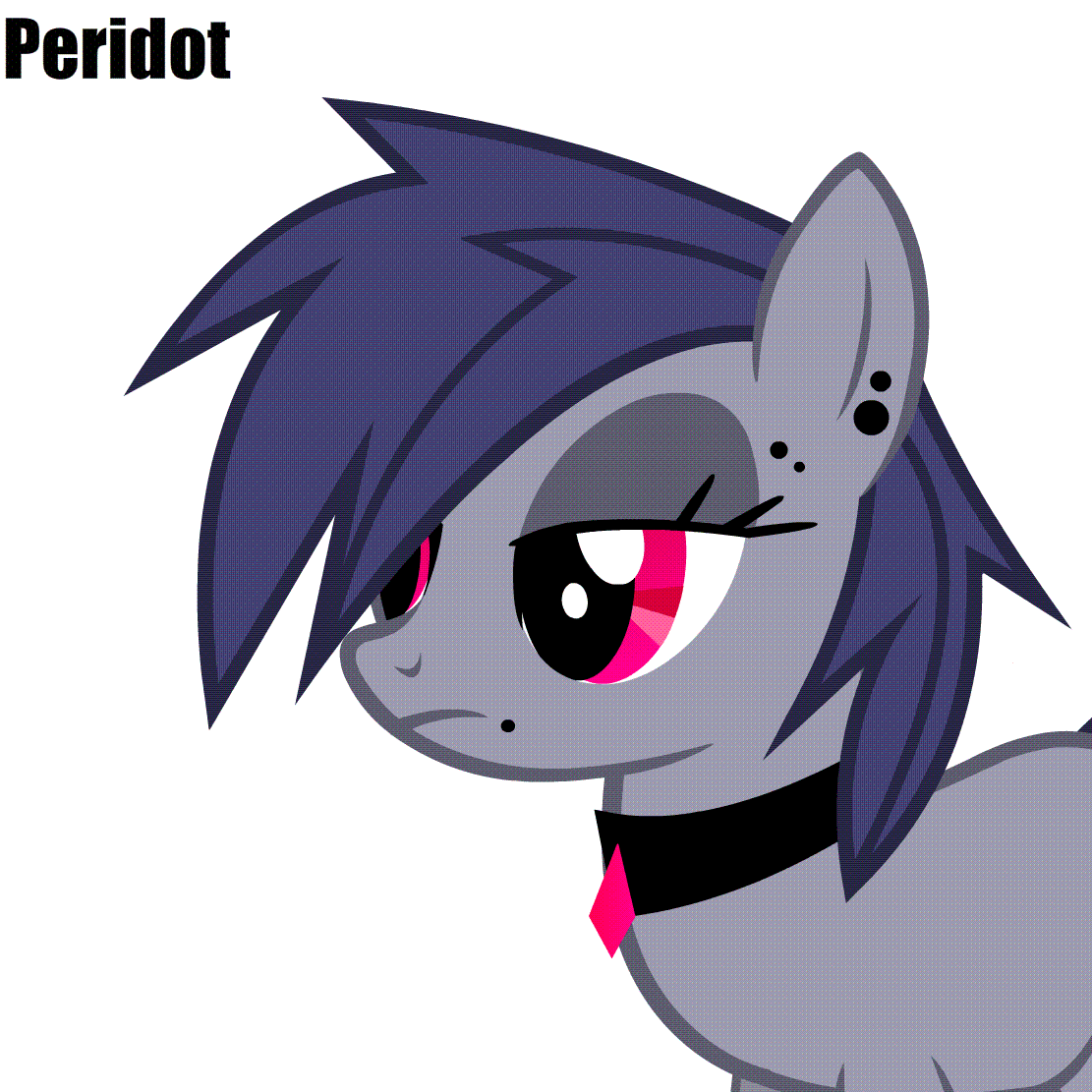 Size: 1111x1111 | Tagged: safe, artist:keyrijgg, oc, oc only, species:pony, animated, beauty mark, choker, cyrillic, ear piercing, female, frown, gif, kill me, mare, piercing, russian, simple background, translated in the description, white background