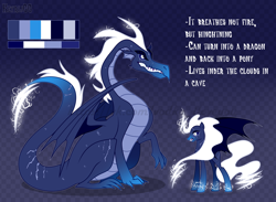 Size: 4500x3300 | Tagged: safe, artist:keyrijgg, oc, species:dragon, adoptable, art, auction, blue background, lightning, reference, simple background, watermark