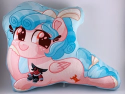 Size: 794x596 | Tagged: safe, artist:fannytastical, character:cozy glow, character:lord tirek, species:pegasus, species:pony, cozybetes, cute, female, filly, foal, irl, photo, pillow, plushie, preorder