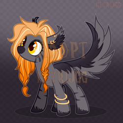 Size: 2000x2000 | Tagged: safe, artist:keyrijgg, oc, species:pony, species:wolf, adoptable, art, auction, reference, simple background, watermark