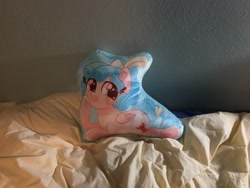 Size: 4032x3024 | Tagged: safe, artist:fannytastical, character:cozy glow, species:pegasus, species:pony, cozybetes, cute, female, filly, freckles, irl, photo, pillow, solo
