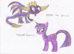 Size: 608x439 | Tagged: safe, artist:star dragon, character:twilight sparkle, crossover, spyro the dragon