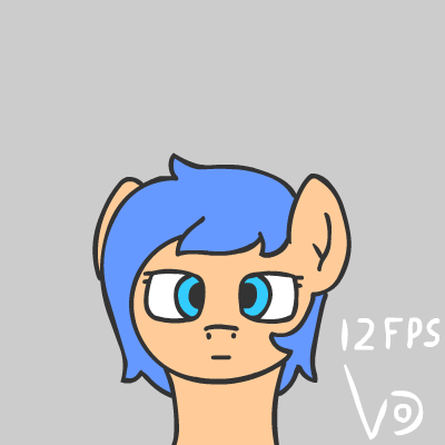 Size: 400x400 | Tagged: safe, artist:vohd, oc, species:earth pony, species:pony, :o, animated, cake, cross-eyed, cute, female, food, frame by frame, gray background, mare, open mouth, simple background, solo, woah