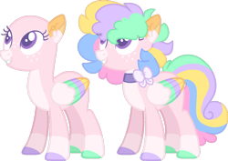Size: 1280x908 | Tagged: safe, artist:journeewaters, oc, oc:rainbow sprinkle, species:pegasus, species:pony, bald, colored wings, female, mare, multicolored wings, simple background, solo, transparent background, wings