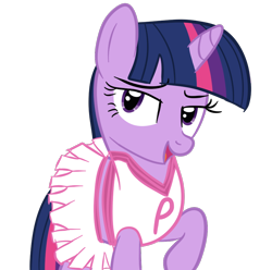 Size: 866x858 | Tagged: safe, artist:smile, character:twilight sparkle, bedroom eyes, cheerleader