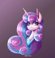 Size: 1900x2000 | Tagged: safe, artist:spirit-fire360, character:princess flurry heart, species:alicorn, species:pony, bust, cute, female, flurrybetes, jewelry, mare, older, older flurry heart, portrait, regalia, smiling, solo