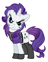 Size: 618x800 | Tagged: safe, artist:schnuffitrunks, character:rarity, alternate hairstyle, hilarious in hindsight, punk, punkity