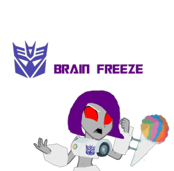 Size: 720x707 | Tagged: safe, artist:electrahybrida, oc, oc:brain freeze, episode:x marks the spot, g4, my little pony: equestria girls, my little pony:equestria girls, crossover, cybertronian, decepticon, parent:megatron, show accurate, show accurate transformer, snowcone, transformers, transformers canterlot division