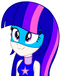 Size: 744x924 | Tagged: safe, artist:mlp-lolada, artist:noreencreatesstuff, base used, character:twilight sparkle, character:twilight sparkle (eqg), species:eqg human, g4, my little pony:equestria girls, clothing, female, human coloration, magic gaia, mask, simple background, solo, tank top, transparent background
