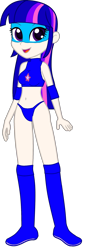 Size: 892x2500 | Tagged: safe, artist:marcusvanngriffin, artist:mlp-lolada, character:twilight sparkle, character:twilight sparkle (eqg), species:eqg human, g4, my little pony:equestria girls, belly button, boots, clothing, female, human coloration, magic gaia, mask, midriff, open mouth, shoes, shorts, simple background, solo, sports bra, sports shorts, transparent background, wrestler