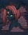 Size: 801x1001 | Tagged: safe, artist:jonny_flex69, oc, oc only, species:pony, species:unicorn, g4, bedroom eyes, bust, cloud, curved horn, horn, night, solo, stars, tattoo, unicorn oc